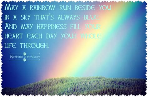 Chaising rainbows blye message